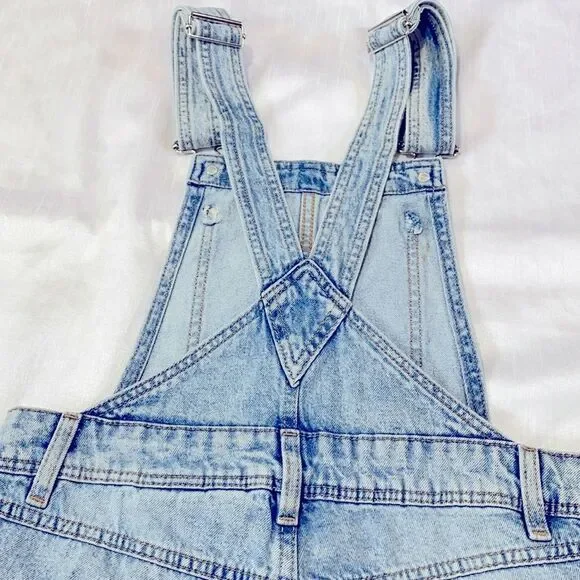 H&M Devided Denim Dungarees/Short Overalls Size 2 - Picture 8 of 11